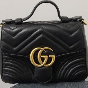 Authentic Gucci Marmont top handle purse